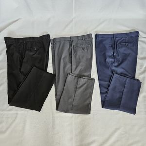 SET OF 3 PAIRS, Men's pants, Haggar Cool 18 Pro, 36x29, Classic Fit